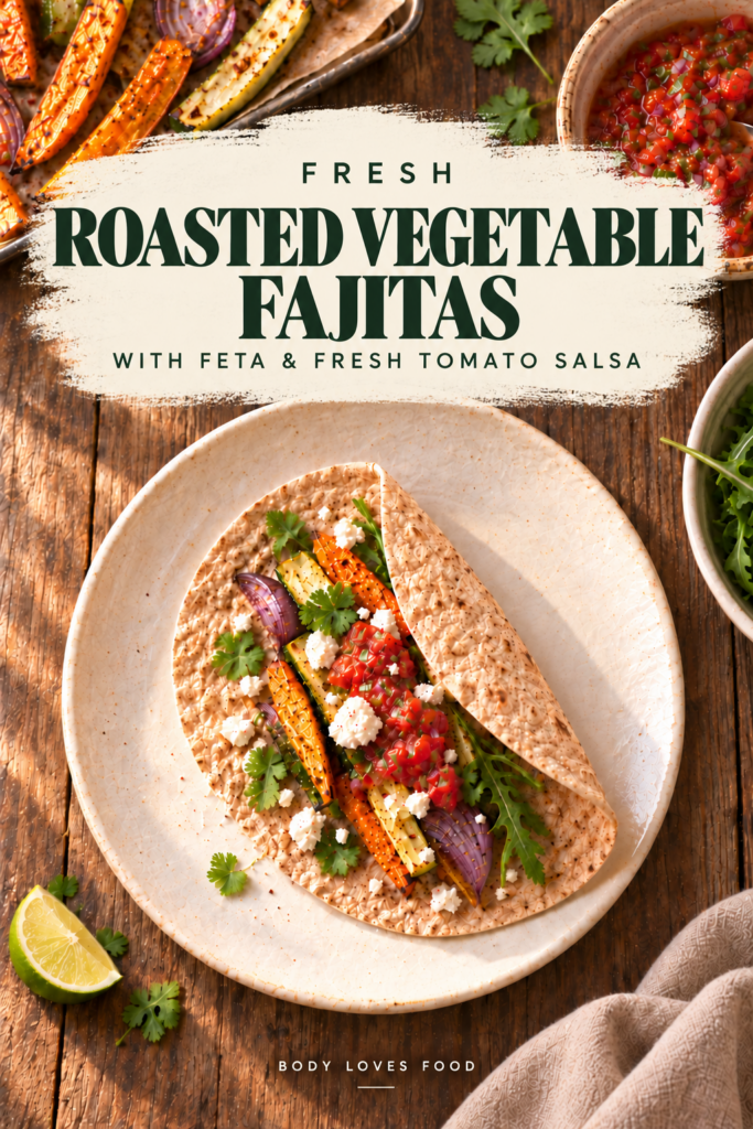  Fresh roasted vegetable fajitas