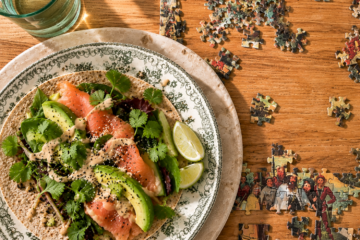 Salmon avocado wrap