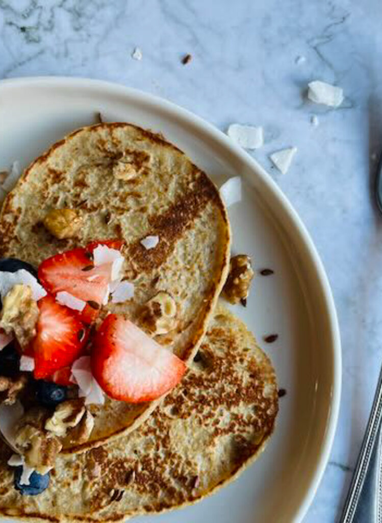 Banana chia pancakes