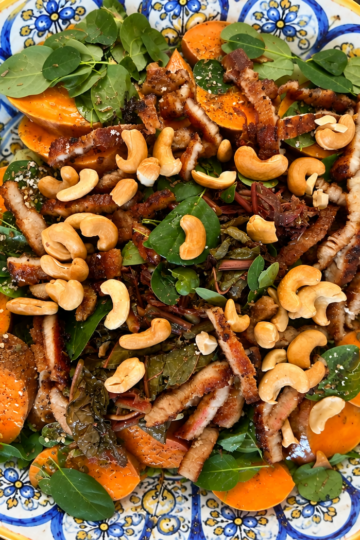 crispy pork sweet potato